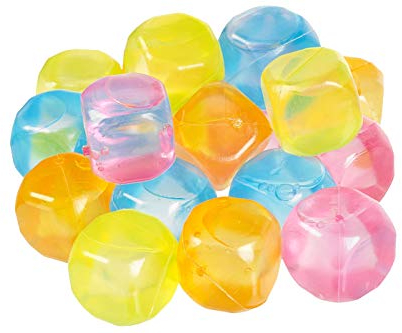 Cubetti Ghiaccio Riutilizzabili Set 20pz Ghiacciolini per Raffreddare Bevande Drink Cubi Ghiaccio Finto Per Feste Compleanni