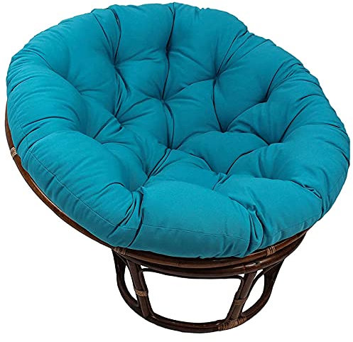 Papasansessel Kissen Polster für Gartensessel Wasserdicht Hängesessel Kissen Schaukelstuhlkissen Rund Papasan Ersatzpolster für Indoor Outdoor Garten,Blau,120 * 120cm