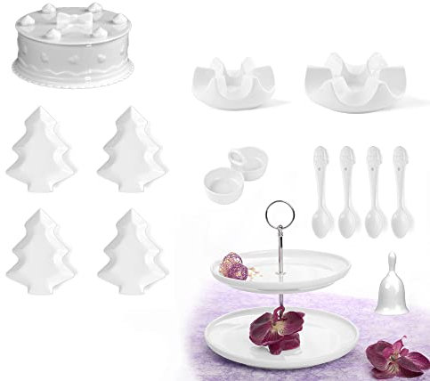 Service à café de Noël en porcelaine 14 pièces