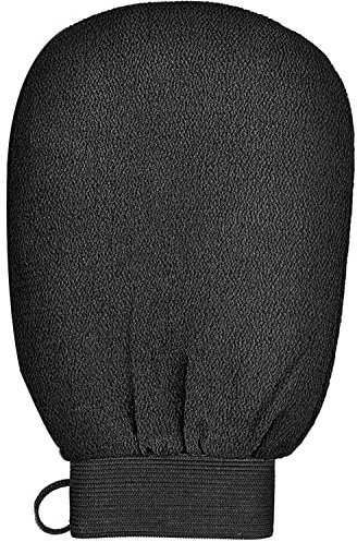 Deep Exfoliating Mitts Microdermabrasion at Home, Exfoliating Gloves Visibly Lift Away Dead Skin, Part of the Best Body Care Kit for Women & Men Exfoliator Tool(Black)