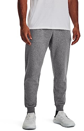 Under Armour Men's Rival Fleece Joggers - Castlerock Light Heather / / White - MD