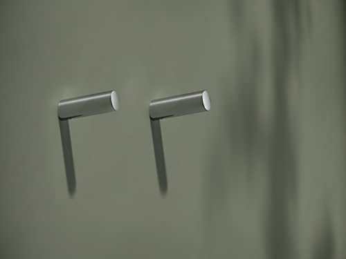 Keuco Reva Handtuchhaken, 2 Stück, Metall verchromt, Made in Germany, für Handtücher und Bademäntel, inkl. Schrauben und Dübel, Wandhaken zum Bohren