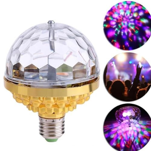 BVCL 6W E27 Disco-Kugel-Lichtlampe, buntes Disco-drehendes magisches Kugellicht, LED-Bühnenblinklicht for Familienfeier, Geburtstag, Festival, verwandelt die Raumdekoration