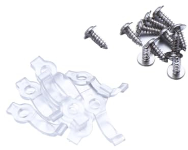 Angoily Led Lichtstreifen Montagehalterung 100 Stück Transparente Pvc Befestigungsclips Für 8mm Led Streifen Mit Schrauben Einfache Installation Für Innen Und Außenanwendungen