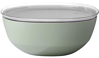 Mepal - Serving Bowl with lid Silueta - Dishwasher & Microwave Resistant - Salad Bowl - Tapas Bowls - Tableware - 5000 ml - Nordic sage