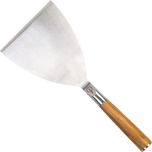 Spatola per plancha - FORGIATA - CHURRASCO - Acciaio inox S - 34,5 x 16,5 x 4,55 cm