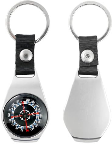 Outil de navigation de camping, boussole porte-clés pour enfants, gadget de survie portable à cadran transparent, gadget de survie portable, boussole compact pour sac à dos, équipement de navigation