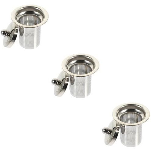TOPBATHY Teesieb Isolierkanne 3 Stück Teesieb Teetassen Tee Ei Tasse Skimmer Schöpfkelle Teerückstandssieb Teekugel Extra Feinmaschiges Tee Ei Kaffee Netzfilter Ölsieb Edelstahl Silber