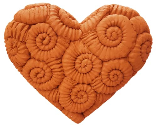 Generisch Rosenkugel Gartenkugel Schneckerl Herz Terrakotta 14 cm