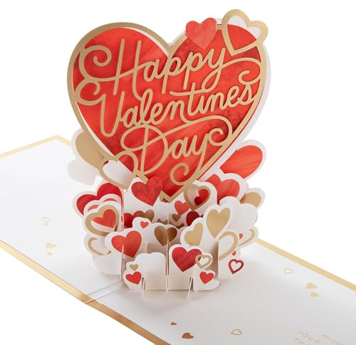 Hallmark Valentinstagskarte, 3D-Pop-Up, Herz-Szenen-Design, Valentinstag, Rot, Rosa