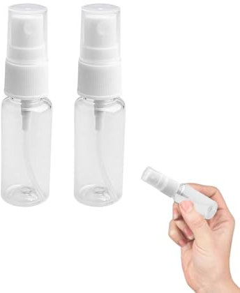 ARIATI 20ml Spray Bottles, Set of 2 – Compact Travel Size Transparent Fine Mist Sprayers, Refillable and Lightweight with Flip Caps. Ideal for Holiday Travel or Everyday Use