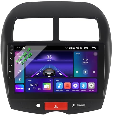 ACAVICA 9 Pulgadas Radio Coche Android 15 para Mitsubishi ASX 1 2010-2019