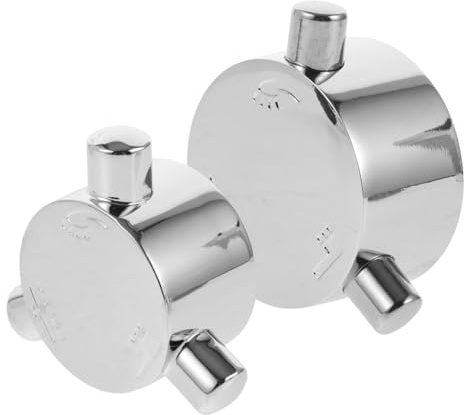 Manija de Grifo de Lavabo de Metal, 1 Juego, Plata | Aleación, Diseño Elegante y Sencillo, Uso en Cocina y Baño, Instalación Práctica