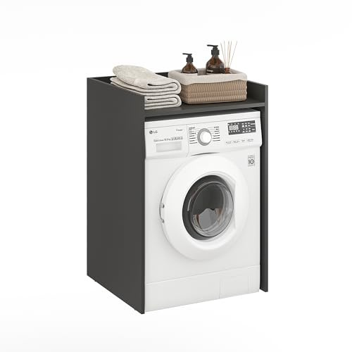 KOMTO Waschmaschinenschrank überbauschrank Anthrazit - Waschmaschinenüberbau | Waschmaschine Schrank Mozi 66 x 62 x 97 cm