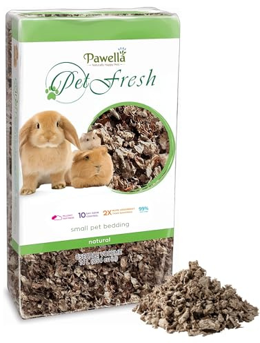 W-Direct Premium Small Animal Bedding – 14L, Super Soft, 10-Day Odour Control, 2X Absorbent, Dust-Free, Eco-Friendly Bedding for Rabbits, Guinea Pigs, Hamsters & Other Small Pets (Natural - 14L)