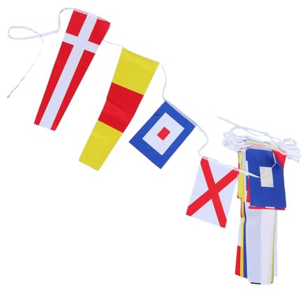 TOYANDONA Pavillons Nautiques Pour Bateau Pavillons De Signalisation En Mer De Drapeaux De Code International Décorations Marines Résistantes Aux Intempéries