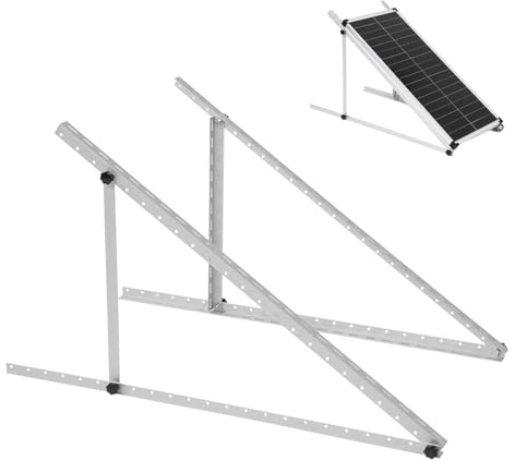 AeternaSol Balkonkraftwerk Halterung 114cm (1er-Set) Solarpanel Halterung Solarmodul Halterung, 0–90° verstellbar für 100–400W Module, Aluminium Halterungen Flachdach für Dach, Balkon & Boden