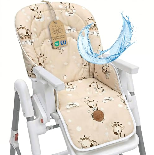 Sitsreducerare för barnmatstol babysittdyna stol - barn sitsöverdrag för Ikea Peg Perego barnmatstol stolsöverdrag för barnstol babystol och barnmatstolar Oeko-Tex certifikat Giraffer