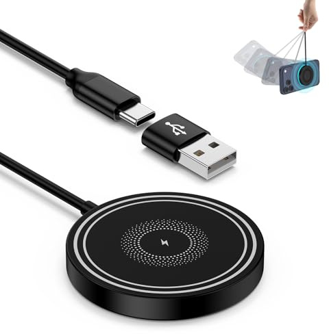 Magnetisches Induktive Ladestation, Wireless Charger für Magsafe Ladegerät | Kabelloses Ladegerät für Google Pixel 10 Pro XL 9 9a 8 8a 7, Samsung Galaxy S26 Ultra S25 S24, iPhone 17 Pro 16 15 14 13 12