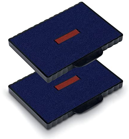 Trodat Ersatzkissen 6/511 für Professional 5211, 54110, 54510 blau-rot | 2 Stück, wischfest, kein Verblassen - lichtecht, Abdruck rasch trocknend, dokumentenecht