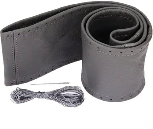 Lenkradbezug dunkel grau L echt Leder 40-41 cm zum Schnüren Lenkrad Schoner