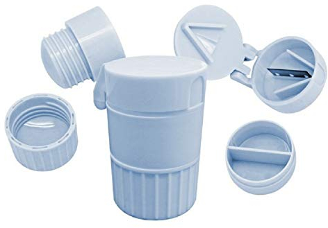 PORTA TAGLIA FRANTUMA PILLOLE Pill Boss - 3 FUNZIONI IN 1 - PortaPillole TagliaPillole e Frantuma Pillole