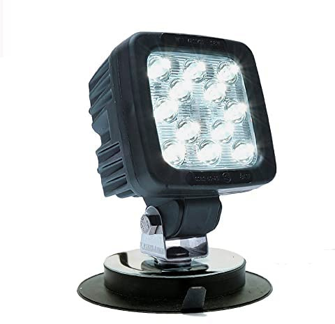 LED-MARTIN® 50W Arbeitsscheinwerfer mit Magnetfuß - 8m Spiralkabel - europäische Herstellung - 2 Jahre Ersatz auf Gewährleistung - Baustelle - Spedition - Fahrzeugbau