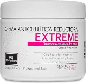 sesioMWorld CREMA ANTICELULITICA REDUCTORA EXTREME efecto frio-calor 500 ml.