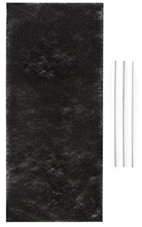 Klarstein Royal Flush 60 Filtre - Filtre à charbon actif pour hotte, Pour modifier en mode recyclage, 37,5 x0,5x 16,7 cm (LxHXP), Pour la hotte aspirante Klarstein Royal Flush 60 Downdraft, noir