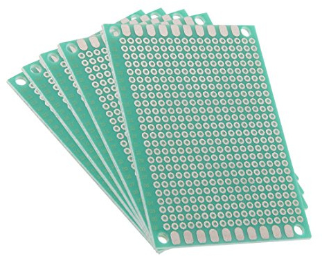 sourcing map 5 Stück 5x7cm Einseitige Universal Lochrasterplatte Leiterplatte für DIY Löten DE de