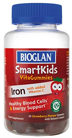 Bioglan SmartKids Iron | Vitamin C | Energy Support | 30 Gummies