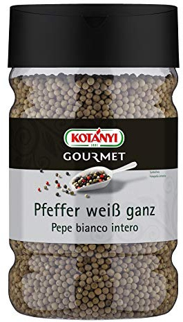 Kotanyi Pfeffer weiß ganz Gewürze für Großverbraucher und Gastronomie, 750 g