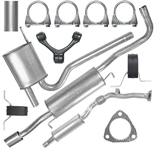 Schalldämpferset Kollektorrohr Auspuff Endtopf Mitteltopf+ Montagesatz für VW Passat B5 FL 1.6i