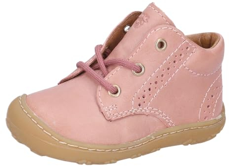 RICOSTA Mädchen Schnürhalbschuhe Kelly, Kinder Lauflernschuhe, Weite: MITTEL, lose Einlage, schnürstiefel, Booties, Leder, Rose (320), 25 EU