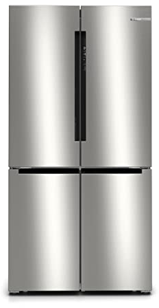 Bosch Home & Kitchen Appliances KFN96APEAG French Door Fridge Freezer with XXL Capacity, NoFrost, HomeConnect, VitaFresh XXL Pro 0C, 183 x 91 cm, Silver, Freestanding, Serie 6