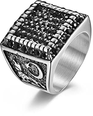 Aotiwe Freundschaftsringe Beste Freundin, Eheringe Unisex Stern Mond Stahl Edelstahl Größe 57 (18.1) Geshenke Frauen