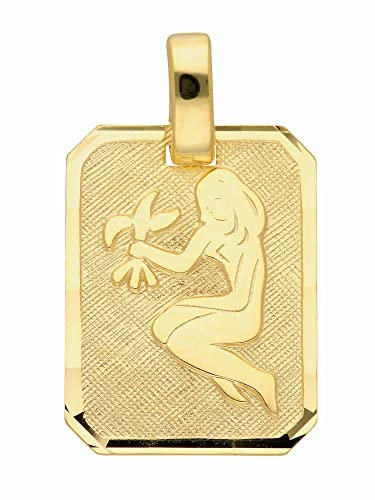 Damen Gold Schmuck 333 Gold Sternzeichen Anhänger Jungfrau
