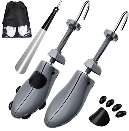 JJDPARTS Shoe Stretcher Pair 4-way Shoe Expander Widener Shoe Tree Extender for Wide Feet with Shoe Horn