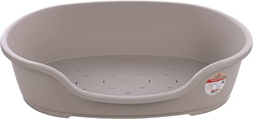 Flamingo Hundebett Tuck – Oval Grau | Größe XXL (102,5 × 67 × 27 cm) | Praktisch, Stilvoll & Leicht zu Reinigen!