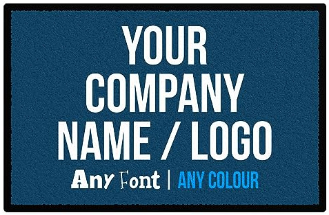 Purple Print House Custom Tradesman Floor Mat Door Mat with Personalised Company Business Logo Printed Doormat