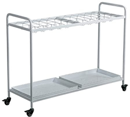 Schirmständer Schirmständer Aus Metall Mit Tropfschale Und 48 Haken 48 Löcher Beweglicher Schirmhalter Für Das Home Office Hotel Regenschirmständer Modern ( Color : White , Size : 100*35*77cm )