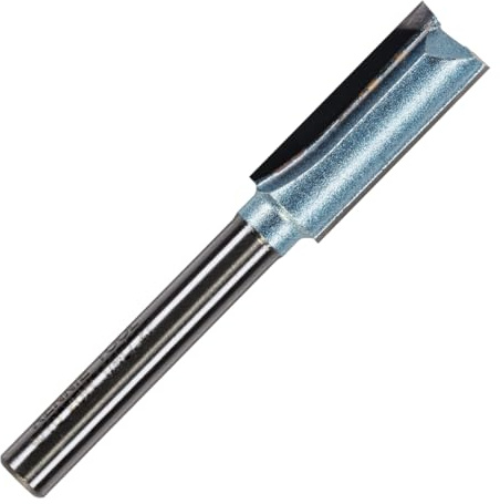 Rennie Tool Company Rennie Tools - Diametro di taglio 10 mm x scanalatura da 25 mm x codolo da 1/4 Punta per fresa diritta con punta TCT a 2 scanalature. Compatibile con la fresatrice Makita Bosch T