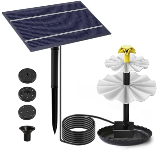 Bomba De Agua Solar Para Estanque, Fuente De Agua Decorativa, Fuente Solar Jardin Exterior, Bomba Solar Para Fuente De Agua, Bomba Agua Con Panel Solar Terraza Jardín Cascada Baño De Pájaros (4W)
