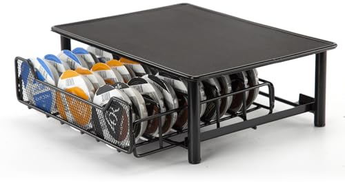 SYSYLY Aufbewahrungsschublade für Tassimo Kapseln,Kaffee Kapselhalter Schublade,Organizer zur Aufbewahrung von 30 Stücke Kaffekapseln Tassimo,Ideal für Kleine Räume,Schwarz.