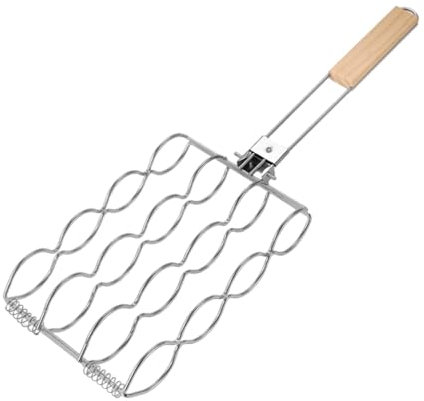 Paniers de barbecue – Panier de barbecue d'extérieur portable en métal – Cintre multifonction pour dinde et maïs – Panier de gril pour légumes, côtelettes, fruits de mer