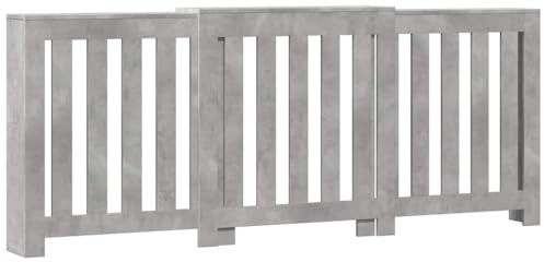 vidaXL Heizkörperverkleidung Betongrau 205x21,5x83,5 cm Holzwerkstoff