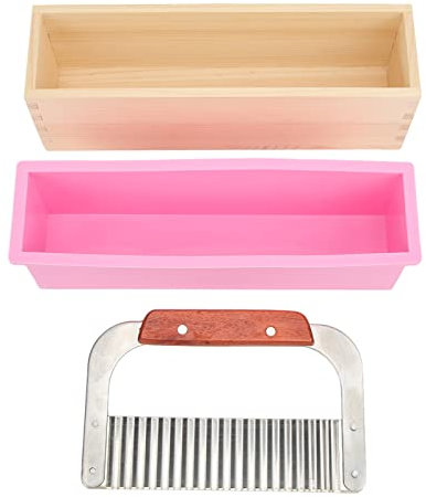 Holzseifen-Laibschneidemaschinen-Set mit Silikon und Wellenschneider, ideal für Anfänger, DIY-Seifenhandwerk, enthält hochwertige Materialien für die glatte Seifenherstellung,