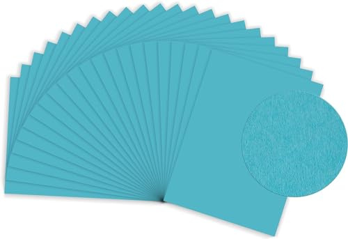 Sumico Bastelkarton 50x70cm 25 Bogen I Bastelpapier 220g/m² I dickes Ton-Papier zum Basteln & Malen I Bastel-Pappe umweltfreundlich verpackt I Tonkarton bunt für Kinder (Hellblau)