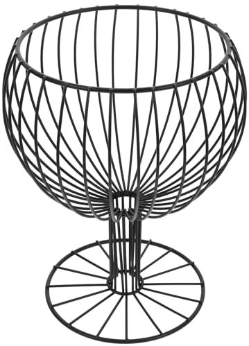 Amosfun Modern Metal Coffee Storage Rack Iron Capsule Holder Fruit Baskets for Kitchen Countertop Fruit Basket Wine Glass Decor Multipurpose Storage Organizer