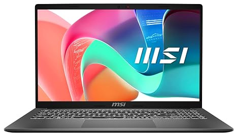 MSI Modern 15 Laptop empresarial de 15.6 pulgadas: Intel Core 7-150U, Intel Graphics, 16GB DDR4, 1TB NVMe SSD, Type-C, WiFi 6E, Win 11 Pro: Platinum Gray F1MG-008US